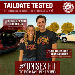USC Trojans NCAA Adult Unisex Starting Fresh T-Shirt - Black Heather