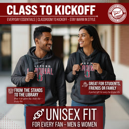 USC Trojans NCAA Adult Unisex Starting Fresh Heathered Hooded Fleece Sweatshirt - Black Heather