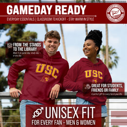 USC Trojans Adult Arch & Logo Soft Style Gameday Hooded Sweatshirt - Cardinal