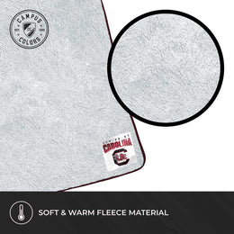 South Carolina Gamecocks NCAA Silk Sherpa College Throw Blanket - Maroon