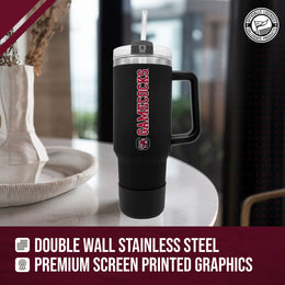 South Carolina Gamecocks College & University 40 oz Travel Tumbler With Handle - Black