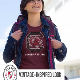 South Carolina Gamecocks Adult MVP Heathered Cotton Blend T-Shirt - Maroon