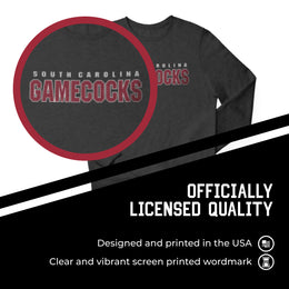 South Carolina Gamecocks NCAA Adult Charcoal Crewneck Fleece Sweatshirt - Charcoal