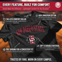 San Diego State Aztecs NCAA Adult Gameday Cotton T-Shirt - Black