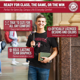 San Diego State Aztecs NCAA Adult Gameday Cotton T-Shirt - Black