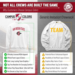 San Diego State Aztecs Adult Arch & Logo Soft Style Gameday Crewneck Sweatshirt - White