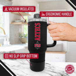 San Diego State Aztecs College & University 40 oz Travel Tumbler With Handle - Black