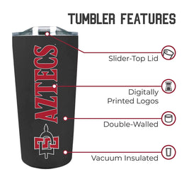 San Diego State Aztecs NCAA Stainless Steel Tumbler perfect for Gameday - Black