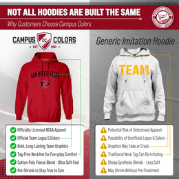 San Diego State Aztecs Adult Arch & Logo Soft Style Gameday Hooded Sweatshirt - Red