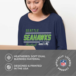 Seattle Seahawks NFL Womens Crew Neck Light Weight - Navy