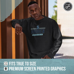 Seattle Kraken NHL Charcoal True Fan Crewneck Sweatshirt - Charcoal