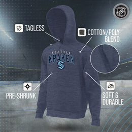 Seattle Kraken NHL Adult Unisex Powerplay Hooded Sweatshirt - Navy