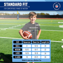 Seattle Seahawks NFL Youth Football Helmet Tagless T-Shirt - Charcoal