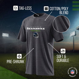 Seattle Seahawks NFL Youth Football Helmet Tagless T-Shirt - Charcoal