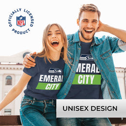 Seattle Seahawks NFL Adult Team Slogan Unisex T-Shirt - Navy