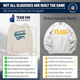 Seattle Seahawks NFL Womens Vintage Charm Slouchy Crewneck - Birch