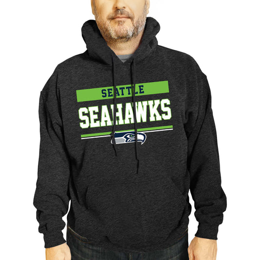 Seattle Seahawks NFL Adult Gameday Charcoal Hooded Sweatshirt - Charcoal