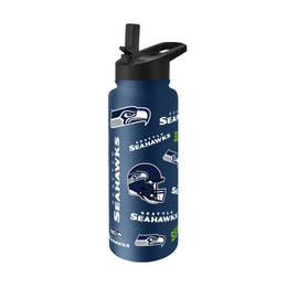 Seattle Seahawks NFL 34Oz Native Quencher Water Bottle - Navy