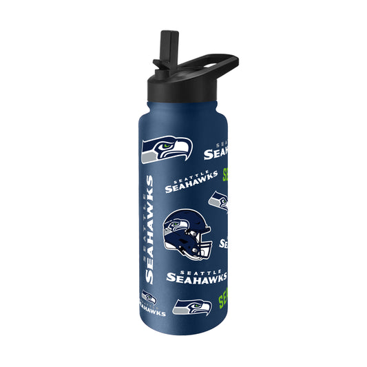 Seattle Seahawks NFL 34Oz Native Quencher Water Bottle - Navy