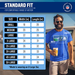 Seattle Seahawks NFL Modern Throwback T-shirt - Royal