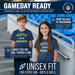 Seattle Seahawks NFL Youth Gameday Football T-Shirt - Navy