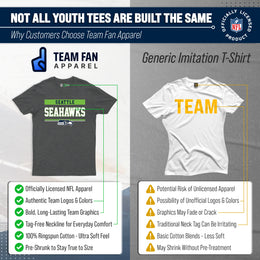 Seattle Seahawks NFL Youth Short Sleeve Charcoal T Shirt - Charcoal