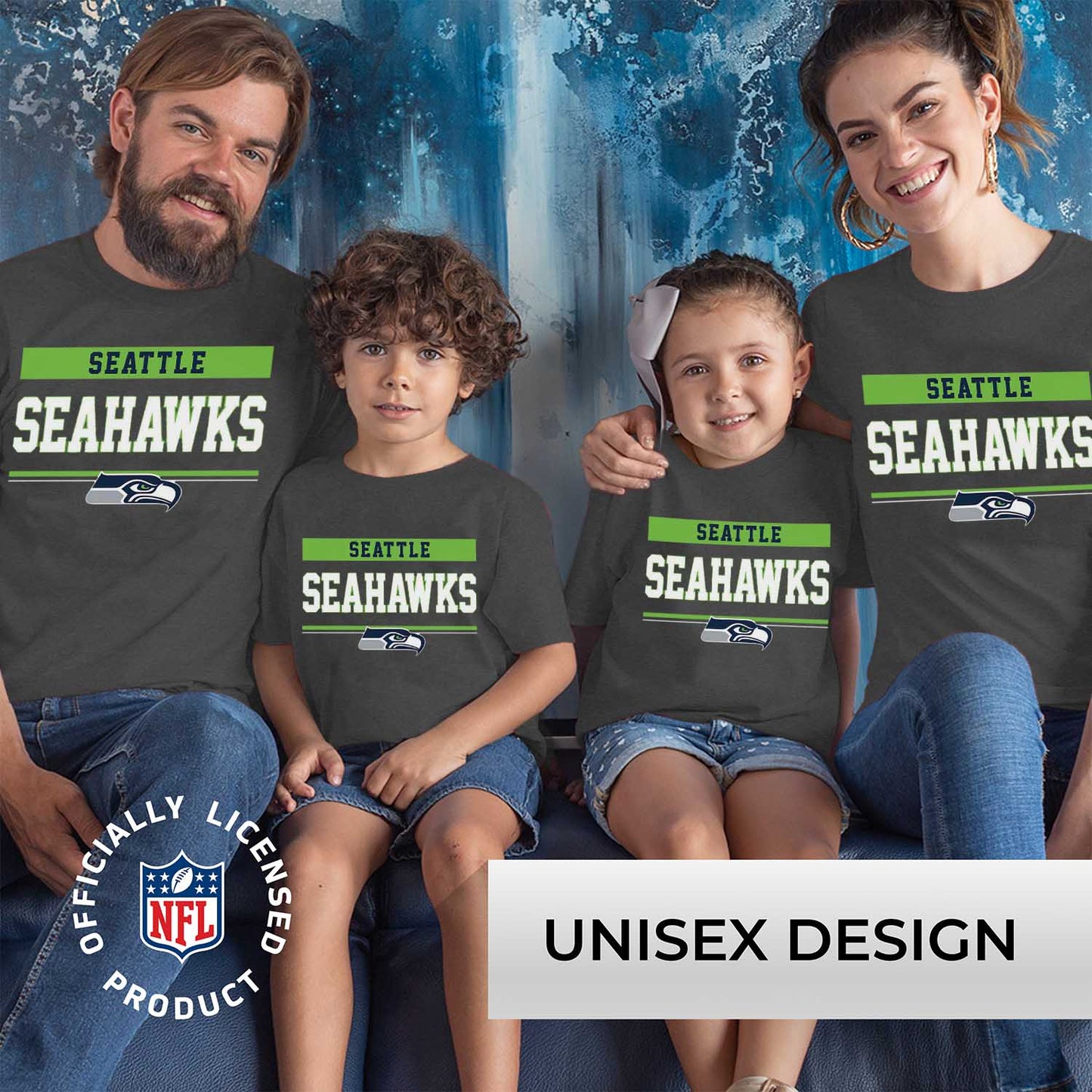 Seattle Seahawks NFL Youth Short Sleeve Charcoal T Shirt - Charcoal