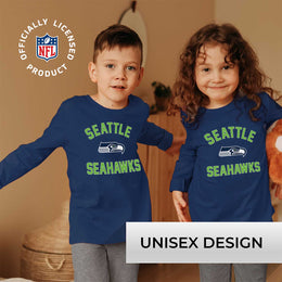 Seattle Seahawks NFL Youth Gameday Crewneck Sweatshirt - Navy