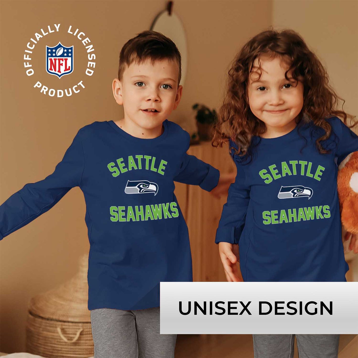 Seattle Seahawks NFL Youth Gameday Crewneck Sweatshirt - Navy