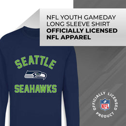 Seattle Seahawks NFL Youth Gameday Crewneck Sweatshirt - Navy