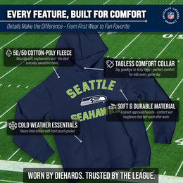 Seattle Seahawks NFL Youth Gameday Hooded Sweatshirt - Navy