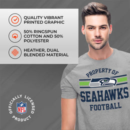 Seattle Seahawks NFL Adult Property Of T-Shirt - Sport Gray