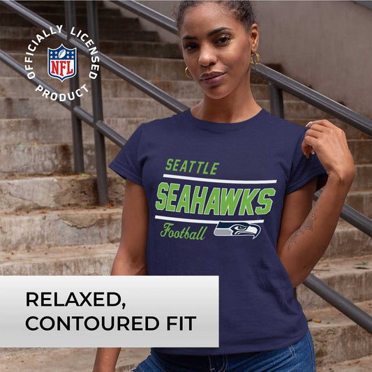Seattle Seahawks NFL Gameday Women's Relaxed Fit T-shirt - Navy