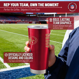 San Francisco 49ers NFL 20oz Gameday Stainless Steel Tumbler - Cardinal