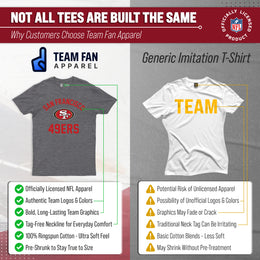 San Francisco 49ers NFL Adult Gameday T-Shirt - Sport Gray