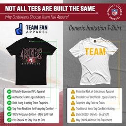 San Francisco 49ers NFL Adult Overtime Blueprint Tag-Less T-Shirt - Black