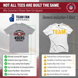 San Francisco 49ers NFL Adult Property Of T-Shirt - Sport Gray