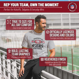 San Francisco 49ers NFL Adult Property Of T-Shirt - Sport Gray