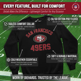 San Francisco 49ers NFL Adult Gameday Football Crewneck Sweatshirt - Black