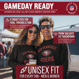 San Francisco 49ers NFL Adult Gameday Football Crewneck Sweatshirt - Black