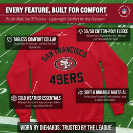 San Francisco 49ers NFL Adult Gameday Football Crewneck Sweatshirt - Red