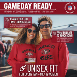 San Francisco 49ers NFL Adult Gameday Football Crewneck Sweatshirt - Red