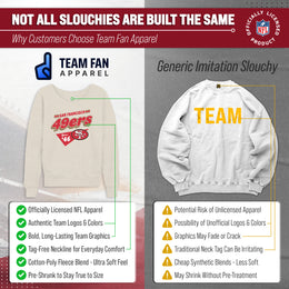 San Francisco 49ers NFL Womens Vintage Charm Slouchy Crewneck - Birch