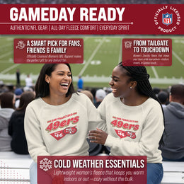 San Francisco 49ers NFL Womens Vintage Charm Slouchy Crewneck - Birch