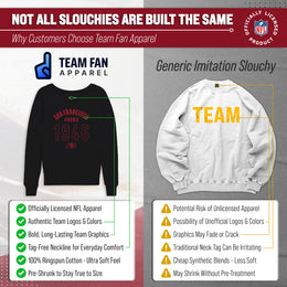 San Francisco 49ers NFL Womens Big Date Slouchy Crewneck - Black