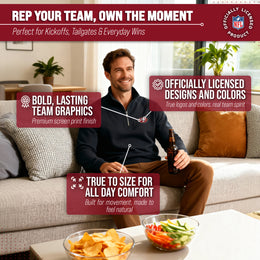 San Francisco 49ers NFL Adult Unisex Team Logo Quarter Zip Pullover Sweatshirt - Black