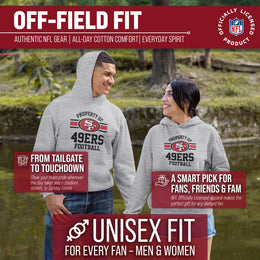 San Francisco 49ers NFL Adult Property Of Hooded Sweatshirt - Sport Gray