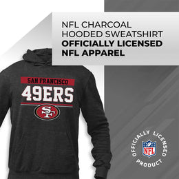San Francisco 49ers NFL Adult Gameday Charcoal Hooded Sweatshirt - Charcoal