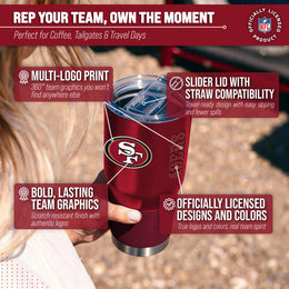 San Francisco 49ers NFL 30oz Gameday Stainless Steel Tumbler - Cardinal