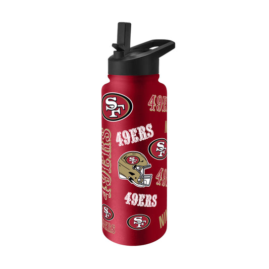 San Francisco 49ers NFL 34Oz Native Quencher Water Bottle - Cardinal